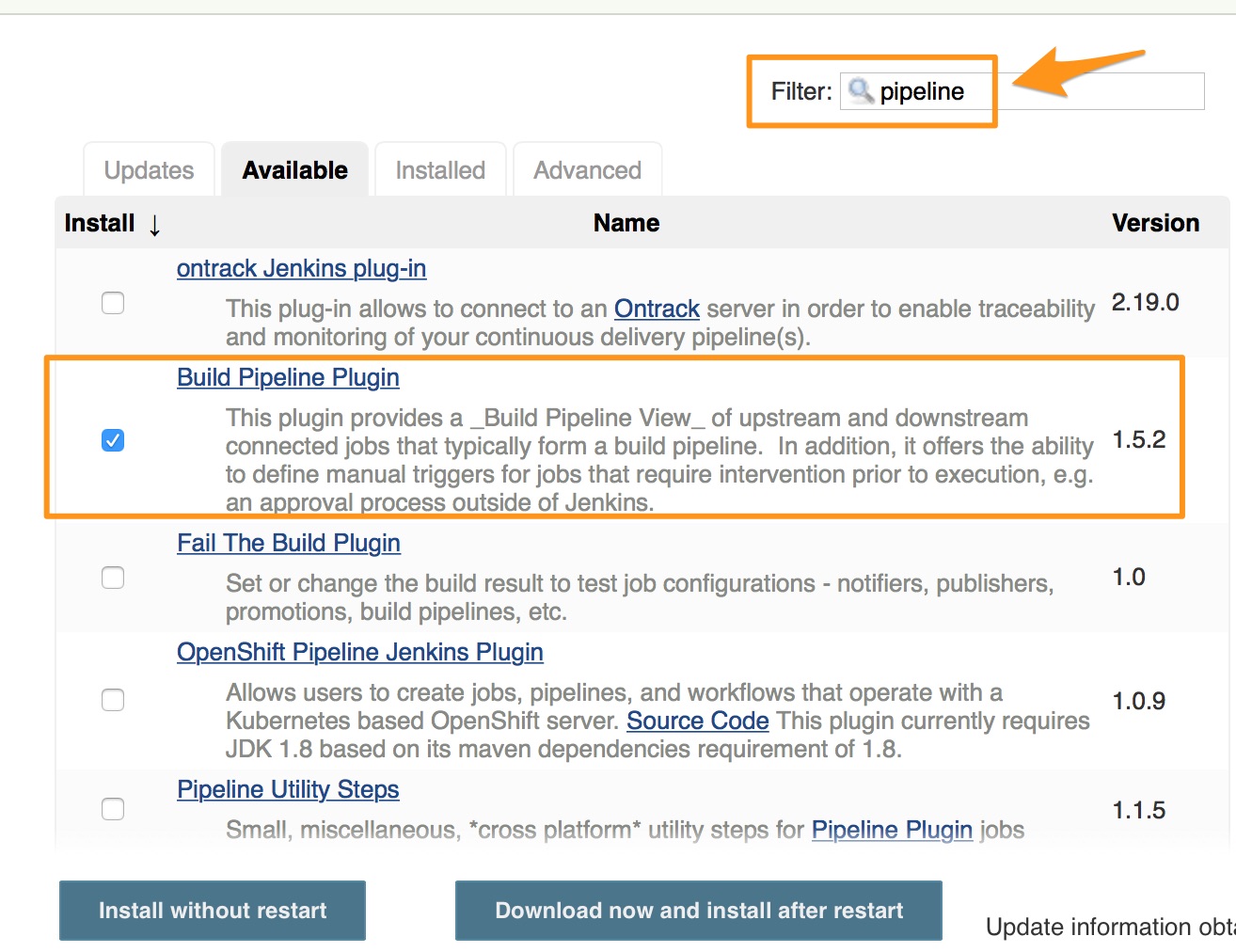 Install Build Pipeline Plugin